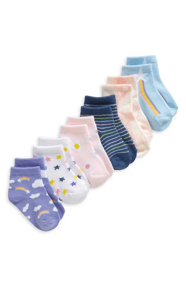 Nordstrom Kids' Assorted 6-Pack Quarter Socks Blue Sugar Starry Clouds Pack at Nordstrom,