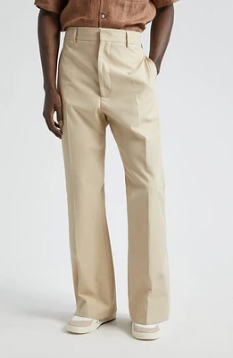 Palm Angels Flare Leg Pants in Beige Black at Nordstrom, Size 36 Us