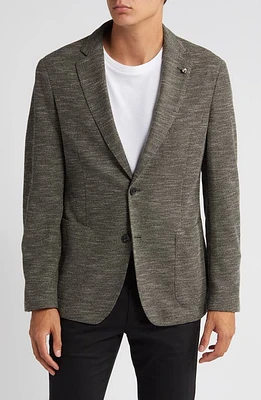 BOSS Hanry Mélange Double Knit Sport Coat Dark Green at Nordstrom,