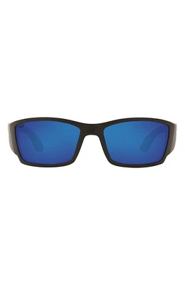 Costa Del Mar 61mm Polarized Wraparound Sunglasses in Black Flow at Nordstrom