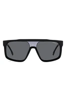 Carrera Eyewear 59mm Flat Top Sunglasses in Black Grey/Gray Polar at Nordstrom