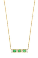 Bony Levy El Mar Emerald & Diamond Pendant Necklace in 18K Yellow Gold at Nordstrom