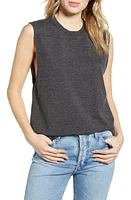 AG Zoey Heathered Tank Top Heather Charcoal at Nordstrom,