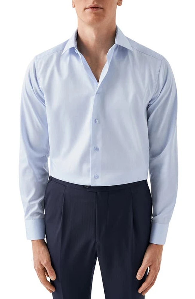 Eton Contemporary Fit Geometric Contrast Twill Shirt Lt/Pastel Blue at Nordstrom, - R