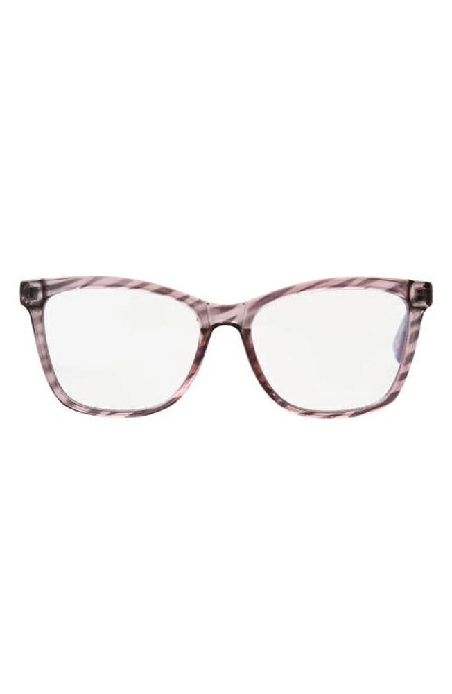 Betsey Johnson Square Blue Light Blocking Glasses in Light Purple at Nordstrom