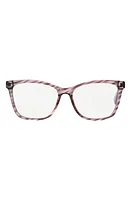 Betsey Johnson Square Blue Light Blocking Glasses in Light Purple at Nordstrom