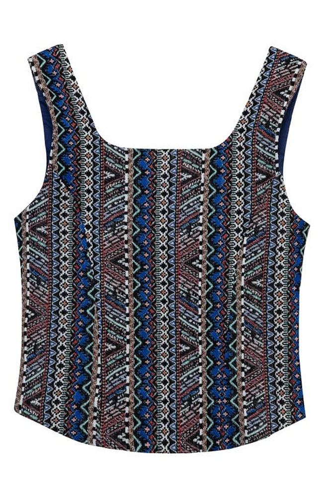 Truce Kids' Jacquard Tank Blue Multi at Nordstrom,