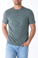 Threads 4 Thought Stripe Short Sleeve Henley /Ecru at Nordstrom,