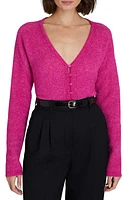 Club Monaco Reversible Alpaca & Wool Blend Cardigan in Hot Pink/Rose Lumineux at Nordstrom, Size Xx-Small