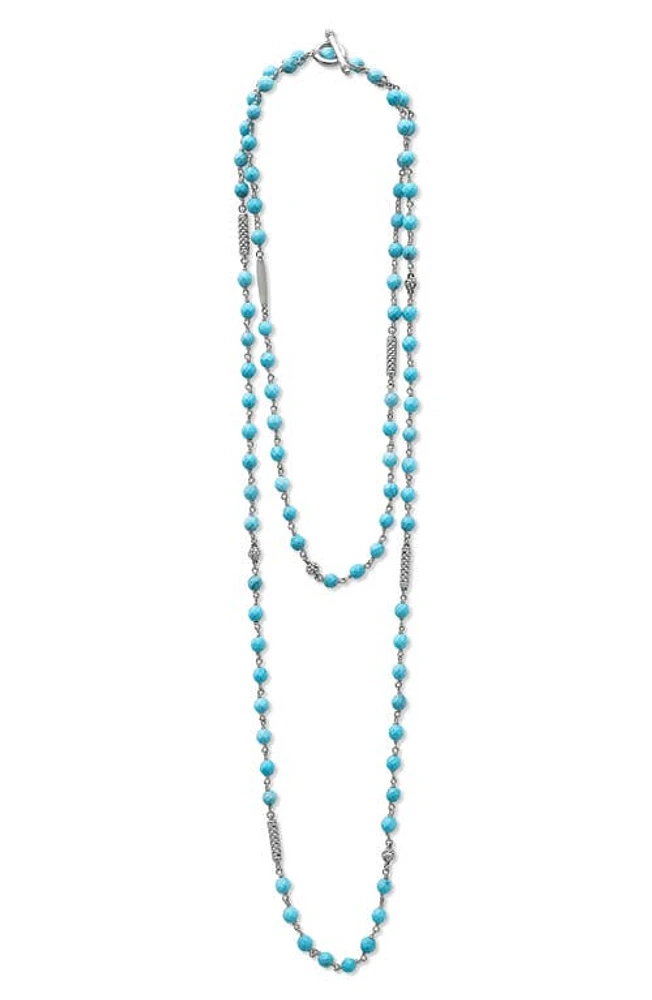 LAGOS Caviar Icon Turquoise Bead Dual Layer Necklace at Nordstrom