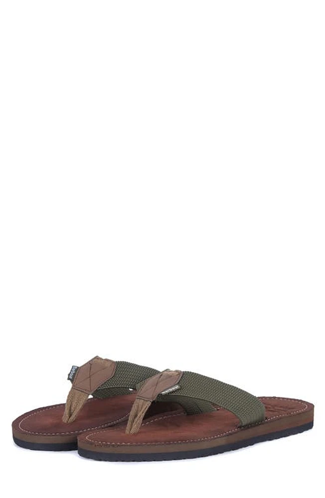 Barbour Toeman Flip Flop Olive at Nordstrom,