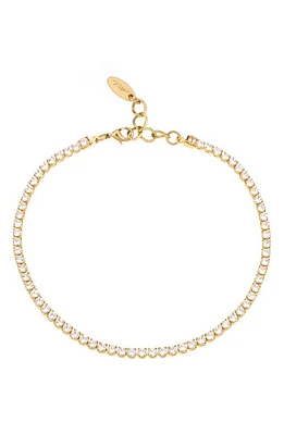 Ettika Thin Cubic Zirconia Anklet in Gold at Nordstrom