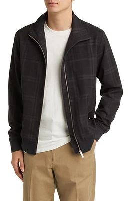 Les Deux Como Check Harrington Jacket Charcoal Melange/Grey Melange at Nordstrom,