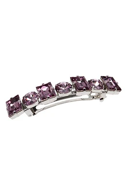 L. Erickson Small Sienna Swarovski Crystal Barrette in Light Amethyst/Silver at Nordstrom