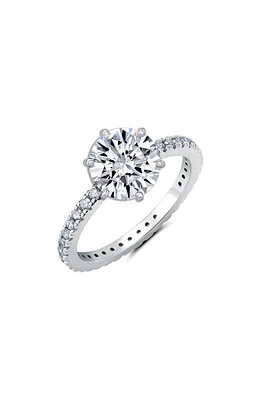 Crislu Round-Cut Cubic Zirconia Engagement Ring in Platinum at Nordstrom, Size 7