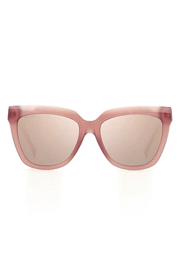 Jimmy Choo Juliekas 55mm Gradient Square Sunglasses in Nude /Pink Flash at Nordstrom