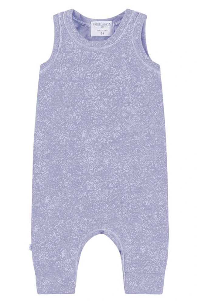 PAIGELAUREN French Terry Tank Romper in Lavender at Nordstrom, Size 3-6M