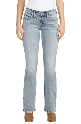 Silver Jeans Co. Britt Curvy Fit Low Rise Slim Bootcut Jeans in Indigo at Nordstrom, Size 30 X 31