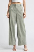 Open Edit Wide Leg Linen Blend Pants at Nordstrom,