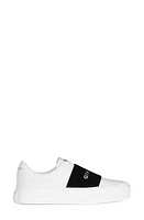 Givenchy City Court Logo Strap Sneaker White/Black at Nordstrom,