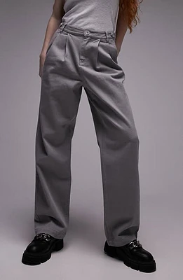 Topshop Straight Leg Pants Grey at Nordstrom, Us