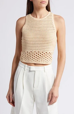 A. L.C. Brayden Open Stitch Sweater Tank Pampas at Nordstrom,