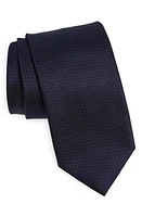 Brioni Solid Silk Tie in Midnight Blue at Nordstrom