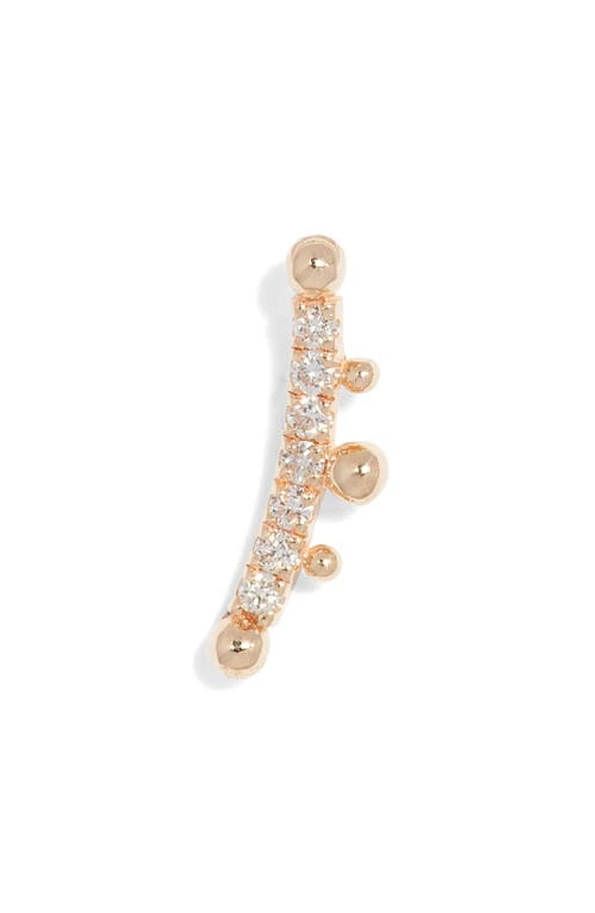 Anzie Dew Drop Marine Single Diamond Ear Crawler in Gold/Diamond/Right at Nordstrom