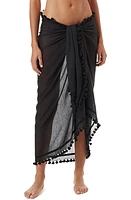 Melissa Odabash Tassel Cover-Up Pareo in Black at Nordstrom