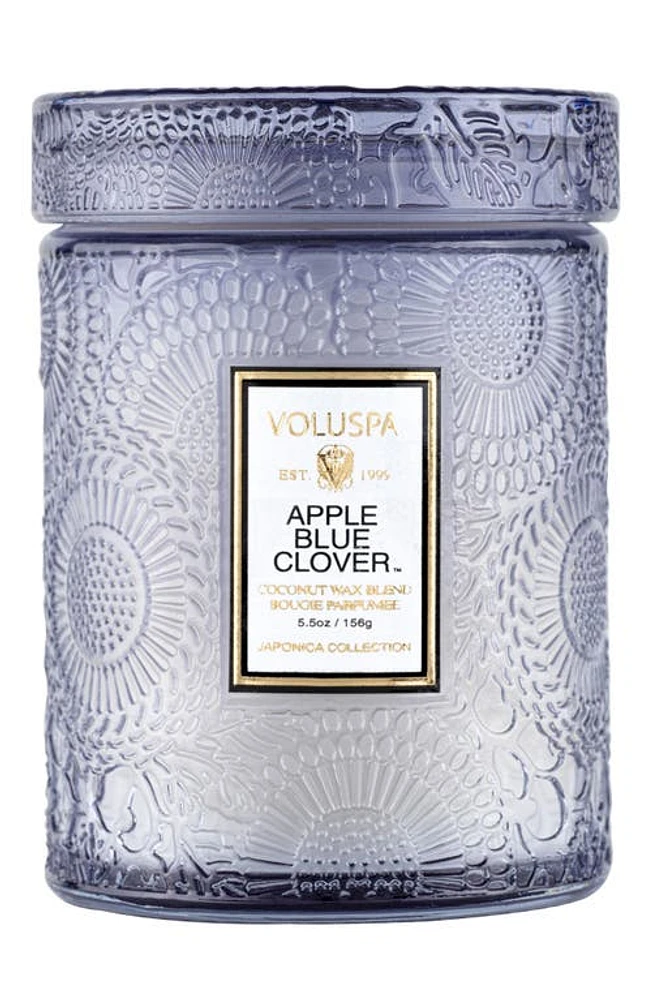 Voluspa Apple Blue Clover Small Embossed Jar Candle at Nordstrom