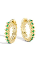 Orly Marcel Mandala Petal Huggie Hoop Earrings in Green at Nordstrom