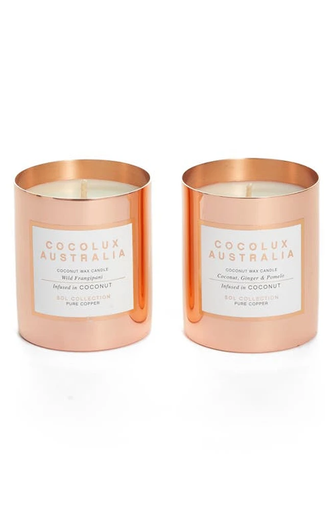 Cocolux Australia Wild Frangipani & Coconut, Ginger & Pomelo Candle Duo at Nordstrom