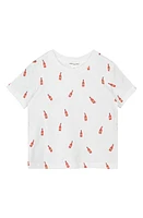 MILES BABY Kids' Hot Sauce Print Organic Cotton T-Shirt Off White at Nordstrom,