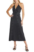 ÉTICA Callista Raw Hem Denim Maxi Dress Black Rock at Nordstrom,