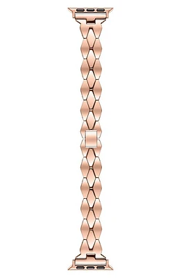 The Posh Tech Ava Stainless Steel Apple Watch Watchband in Rose Gold at Nordstrom