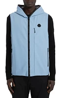 Moncler Allier Hooded Down Vest in Azure Blue at Nordstrom, Size 6