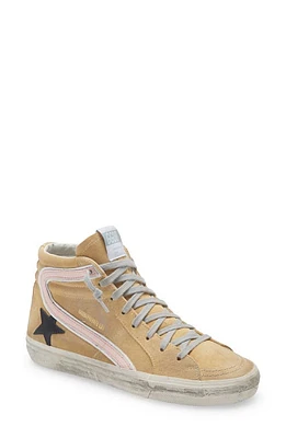 Golden Goose Slide High Top Sneaker in Sand/Black/Rose Quartz at Nordstrom, Size 6Us