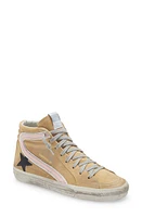 Golden Goose Slide High Top Sneaker in Sand/Black/Rose Quartz at Nordstrom, Size 6Us