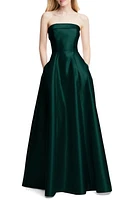 Alfred Sung Strapless Cuff Satin Gown at Nordstrom,