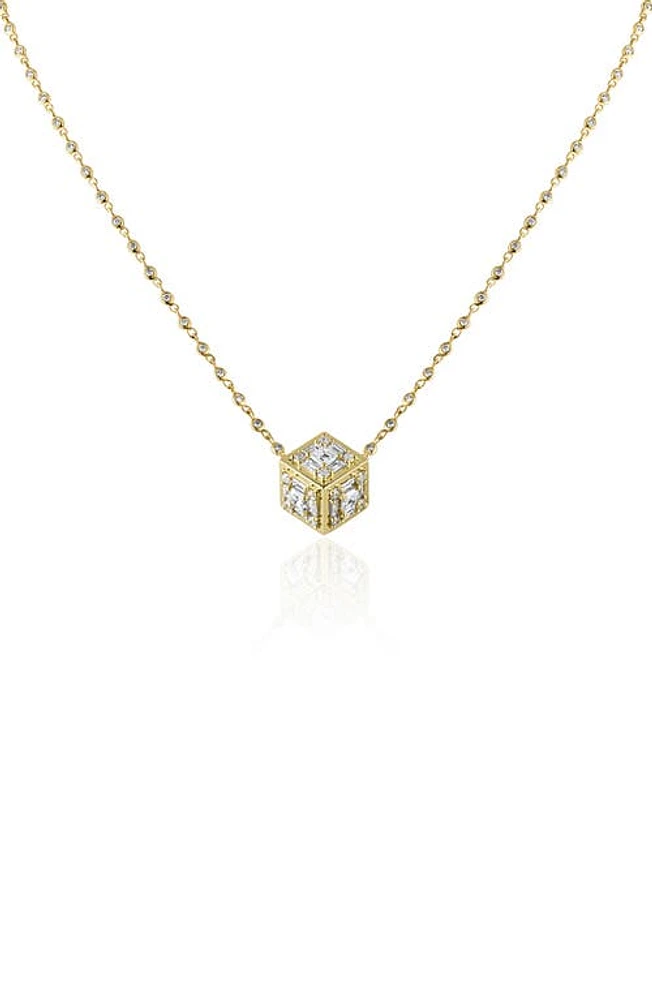 Mindi Mond Clarity Dimensional Diamond Pendant Necklace in Yellow Gold/Diamond at Nordstrom