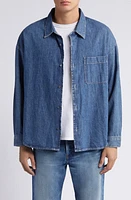 FRAME Relaxed Denim Button-Up Overshirt Dark Ocean at Nordstrom,