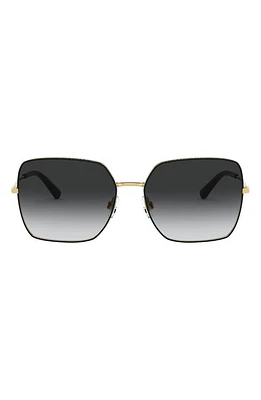 Dolce & Gabbana 57mm Gradient Square Sunglasses in Gold Black at Nordstrom