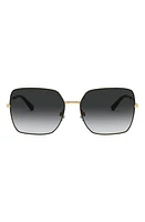 Dolce & Gabbana 57mm Gradient Square Sunglasses in Gold Black at Nordstrom