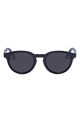 Le Specs Trashy Round Sunglasses in Black at Nordstrom