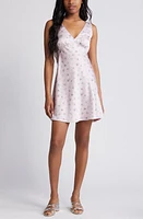 BP. Floral Sleeveless Satin Minidress at Nordstrom,