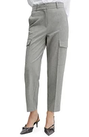 MANGO Cargo Suit Pants in Light Pastel Grey at Nordstrom, Size 6