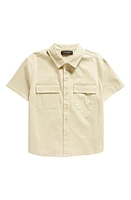 Treasure & Bond Kids' Short Sleeve Cotton Button-Up Utility Shirt at