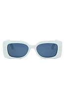 'DiorPacific S1U 53mm Rectangular Sunglasses in Shiny Light Blue /Blue at Nordstrom