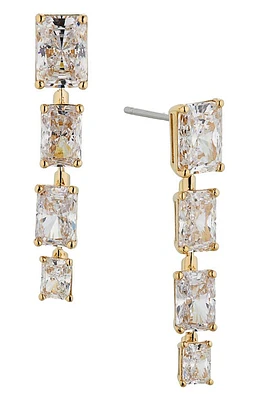 Nadri Isle Linear Cubic Zirconia Drop Earrings in Gold at Nordstrom