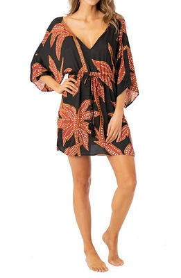 Maaji Burgundy Palma Gabby Cover-Up Tunic in Black at Nordstrom, Size Medium